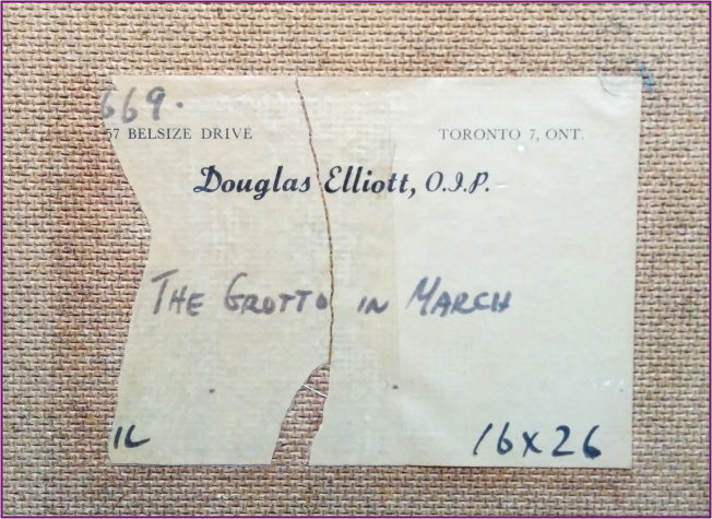 Douglas Elliott Back side label
